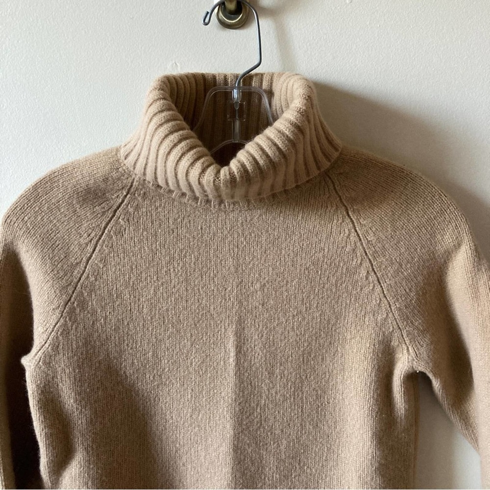 Lauren Ralph Lauren Wool Cashmere Turtleneck Sweater Tan Size XS - Picture 3 of 9
